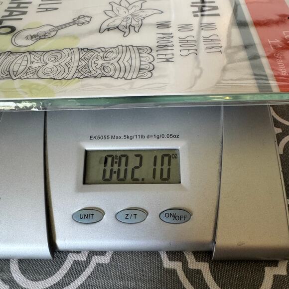 NWT Fun Stampers Scrapbooking Stamps Lets Hula Hawaiian Tiki Luau Party Craft - Picture 4 of 4